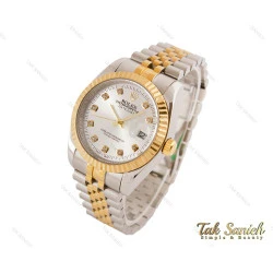 ساعت رولکس مردانه مدل طلایی نقره ای صفحه سیلور Rolex-3640-G