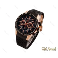 ساعت تگ هویر کررا مردانه بند رابر رزگلد مشکی Tag-3660-G