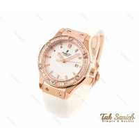ساعت هابلوت زنانه نگین دار سفید Hublot-3270-L
