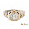 ساعت رولکس زنانه دورنگ رزگلد دورنگین صفحه سفید Rolex-5405-L