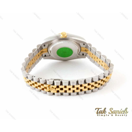 ساعت رولکس زنانه دیت جاست طلایی سیلور نگین دار Rolex-3347-L