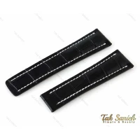 بند ساعت برایتلینگ چرمی مشکی Breitling-Strap-3338-G