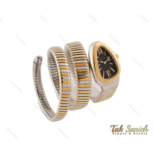 ساعت بولگاری زنانه سرپنتی طلایی سیلور مشکی Bvlgari-3690-L