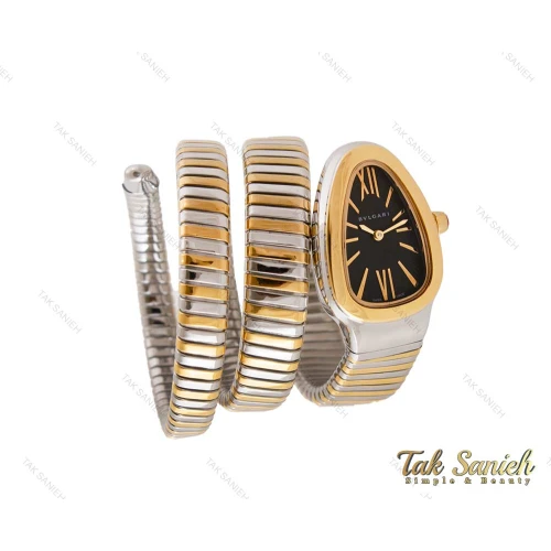 ساعت بولگاری زنانه سرپنتی طلایی سیلور مشکی Bvlgari-3690-L