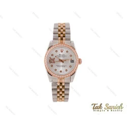 ساعت رولکس  دیت جاست زنانه دورنگین Rolex-3721-L