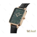 ساعت دنیل ولینگتون مستطیلی زنانه صفحه سبز بند چرم DW-3871-L