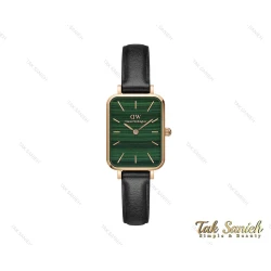 ساعت دنیل ولینگتون مستطیلی زنانه صفحه سبز بند چرم DW-3871-L