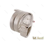 ساعت بولگاری زنانه مار نقره ای سفید نگین دار Bvlgari-3877-L