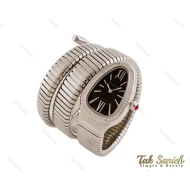 ساعت بولگاری مار زنانه سیلور مشکی نگین دار Bvlgari-3878-L