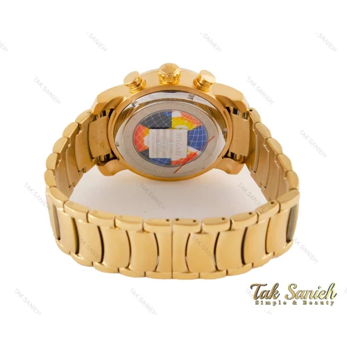 ساعت بولگاری مردانه سه موتوره طلایی Bvlgari-3886-G