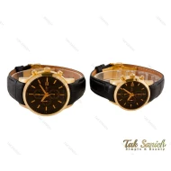 ساعت ست سیتیزن WR100 سه موتوره کرنوگراف بندچرم Citizen-3905-S