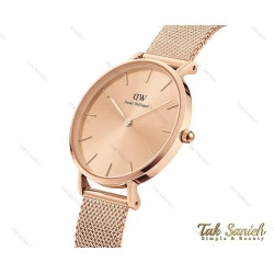 ساعت دنیل ولینگتون رزگلد زنانه بند حصیری Daniel-3910-L