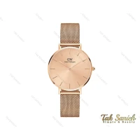 ساعت دنیل ولینگتون رزگلد زنانه بند حصیری Daniel-3910-L