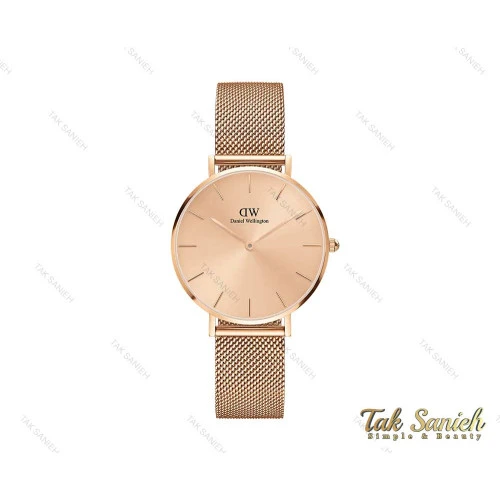 ساعت دنیل ولینگتون رزگلد زنانه بند حصیری Daniel-3910-L