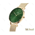 ساعت دنیل ولینگتون زنانه طلایی صفحه سبز Daniel-3920-28-L
