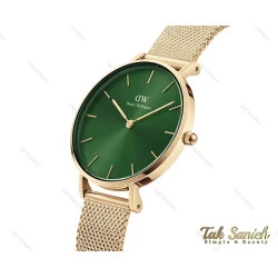 ساعت دنیل ولینگتون زنانه طلایی صفحه سبز Daniel-3920-28-L