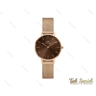 ساعت دنیل ولینگتون زنانه رزگلد صفحه قهوه ای Daniel-3921-28-L