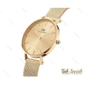 ساعت دنیل ولینگتون زنانه حصیری طلایی Daniel-3923-28-L