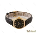 ساعت رولکس زنانه طلایی بند چرم نگین دار Rolex-3940-L
