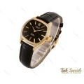 ساعت رولکس زنانه طلایی بند چرم نگین دار Rolex-3940-L