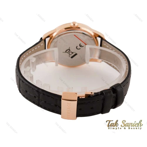 ساعت ورساچه زنانه رزگلد بند چرمی Versace-3942-L