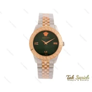 ساعت مچی ورساچه زنانه رزگلد نقره ای صفحه سبز Versace-3949-L