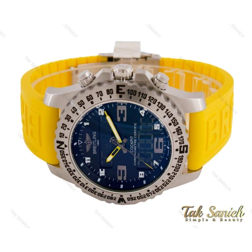 ساعت مچی برایتلینگ مردانه دوزمانه زرد Breitling-3950-G