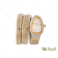 ساعت ماری بولگاری زنانه طلایی نقره ای نگین دار Bvlgari-3978-L