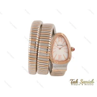 ساعت بولگاری ماری زنانه رزگلد نقره ای سفید نگین دار Bvlgari-3979-L