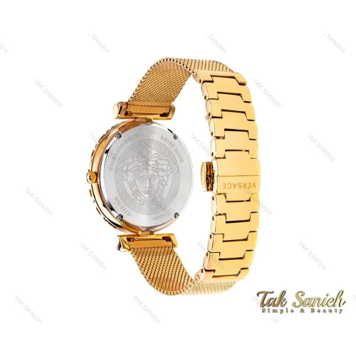ساعت ورساجه زنانه پالازو طلایی صفحه مشکی Versace-3989-L