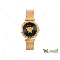 ساعت ورساجه زنانه پالازو طلایی صفحه مشکی Versace-3989-L