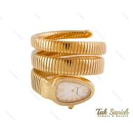 ساعت بولگاری زنانه ماری طلایی سفید نگین دار Bvlgari-3990-L