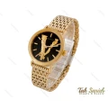 ساعت مچی ورساچه Virtus زنانه طلایی صفحه مشکی Versace-3994-L
