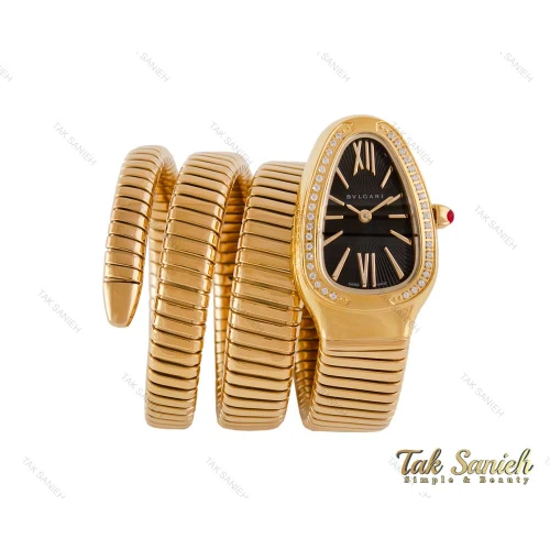 ساعت بولگاری ماری زنانه طلایی نگین دار Bvlgari-4022-L