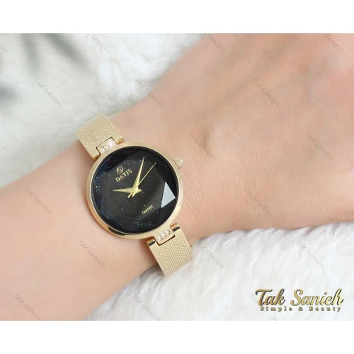 ساعت مچی داتیس زنانه طلایی صفحه اکلیلی Datis-3743-L