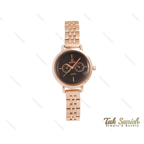 ساعت داتیس طرح سه موتوره رزگلد زنانه Datis-3754-L