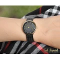 ساعت مچی داتیس زنانه حصیری مشکی Datis-3755-L