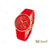 ساعت امپریوآرمانی مردانه بند پیو قرمز Armani-3757-G