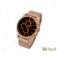ساعت داتیس مردانه سه موتوره رزگلد حصیری Datis-3761-G