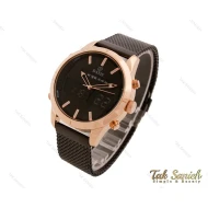 ساعت داتیس مردانه دوزمانه مشکی رزگلد Datis-3764-G
