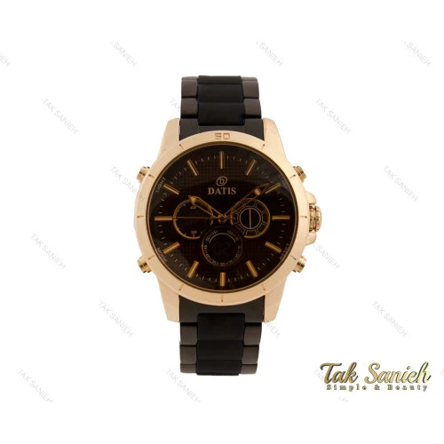 ساعت مچی داتیس دوزمانه طلایی مشکی مردانه Datis-3765-G