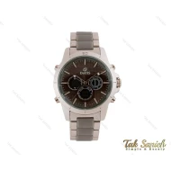 ساعت داتیس مردانه سه موتوره دوزمانه طوسی نقره ای Datis-3767-G