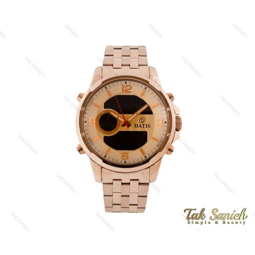 ساعت داتیس مردانه دوزمانه رزگلد Datis-3768-G