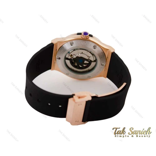 ساعت هابلوت اتوماتیک مردانه رزگلد صفحه مهندسی Hublot-3772-G