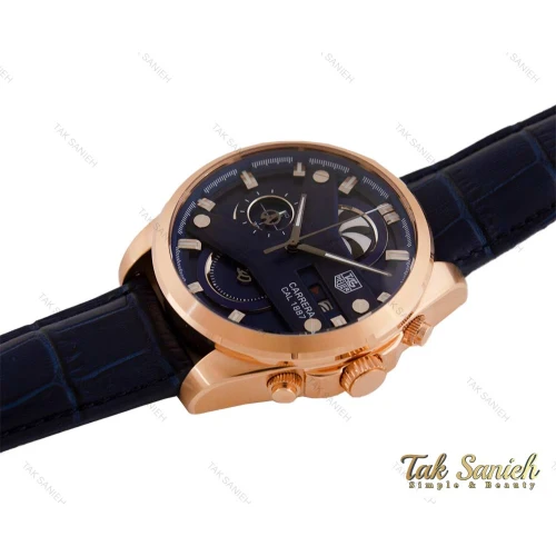 ساعت تگ هویر CR7 مردانه بند چرم سرمه ای Tag-3828-G