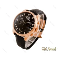 ساعت تگ هویر CR7 مردانه رزگلد مشکی بند چرم Tag-3830-G