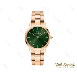 ساعت دنیل ولینگتون زنانه رزگلد صفحه سبز مدیوم DW-3835-32-GL