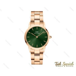 ساعت دنیل ولینگتون زنانه رزگلد سبز سایز کوچک DW-3837-28-L