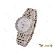 ساعت تیسوت زنانه نگین دار نقره ای Tissot-3853-L
