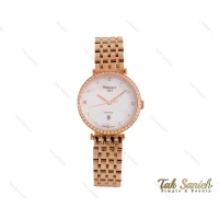 ساعت تیسوت زنانه رزگلد نگین دار Tissot-3854-L